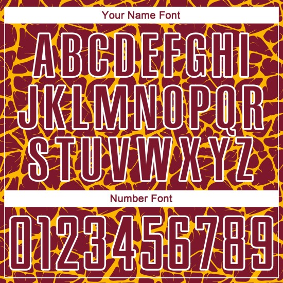 Maglia da calcio personalizzata Crimson Gold-White Abstract Network Splash Sublimazione Uniforme da calcio