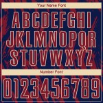 Maglia da calcio personalizzata Crimson Navy-City Cream con stampa a sublimazione